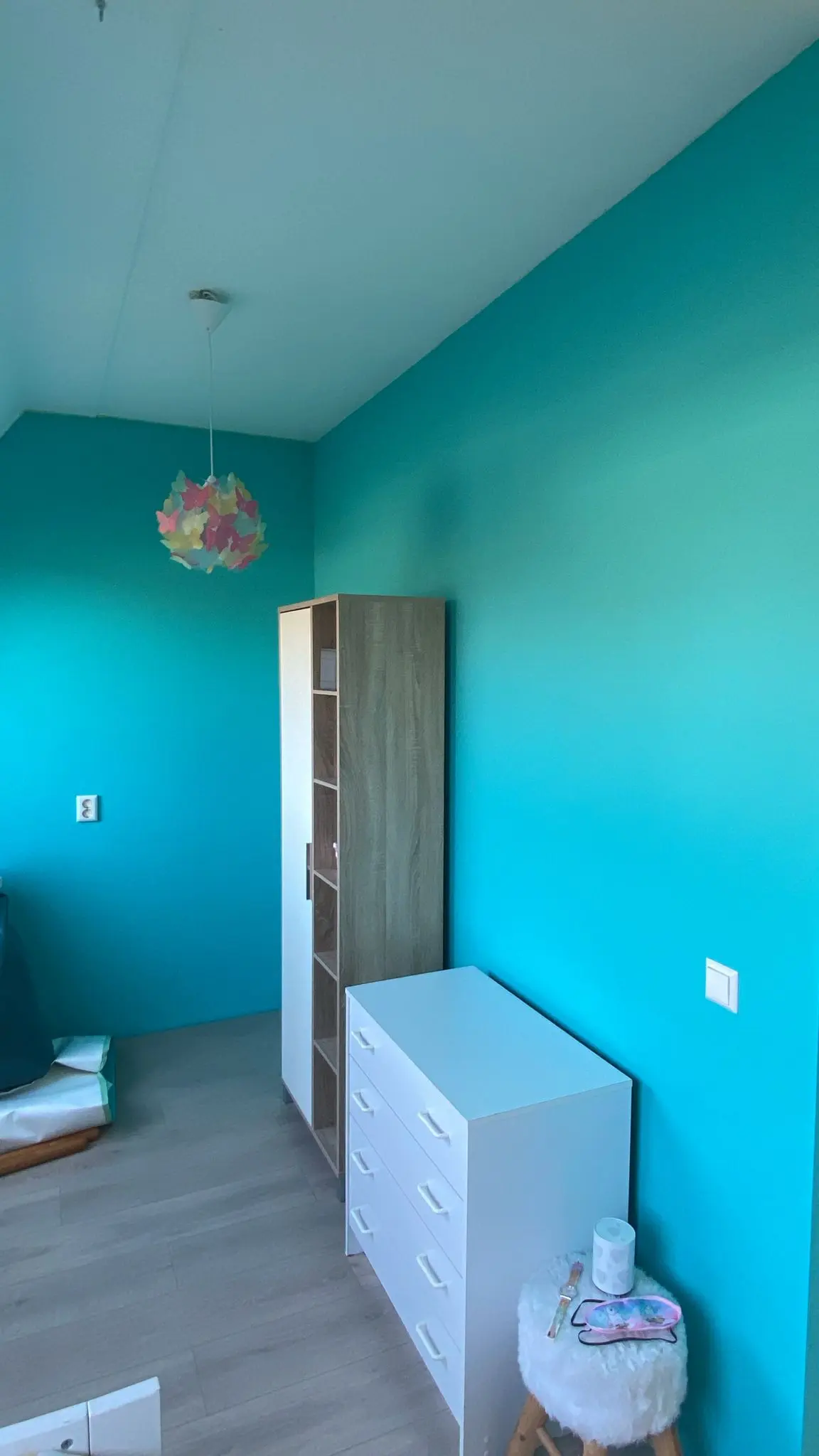 Kamer in turquoise