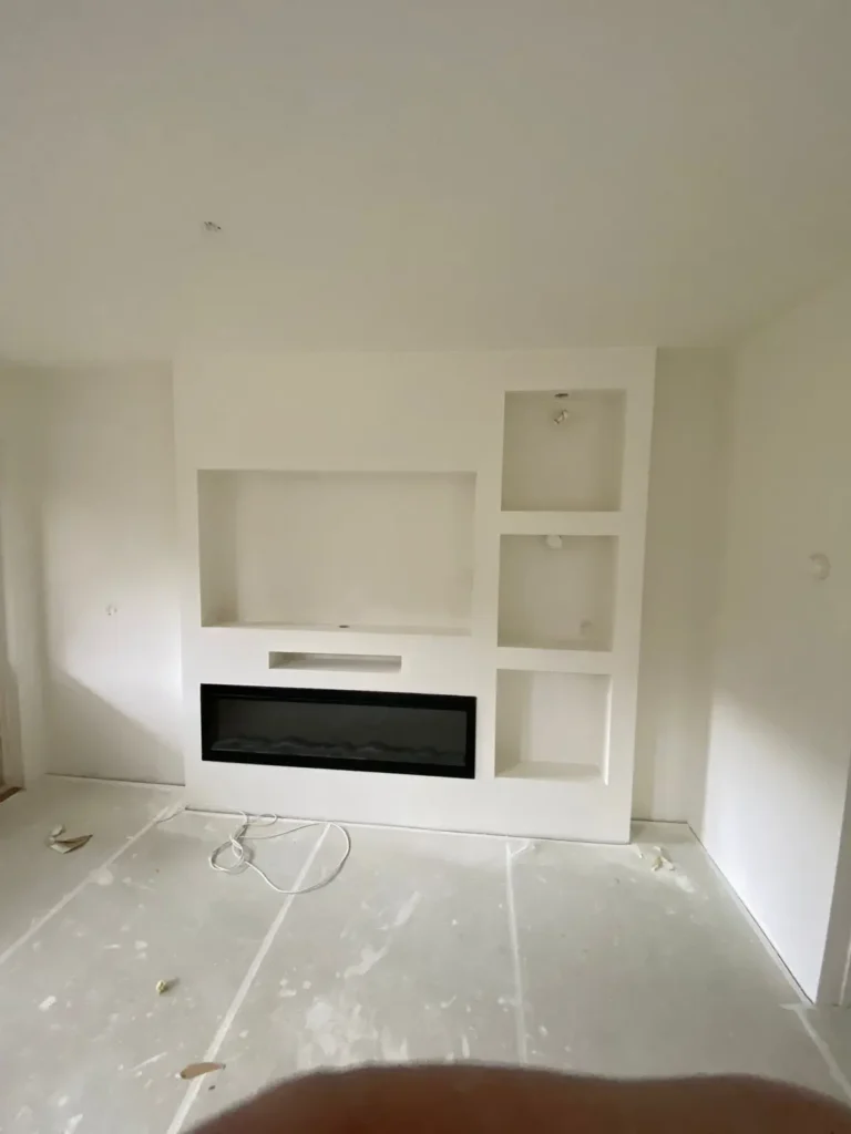Het resultaat bij Schouw en haardwand